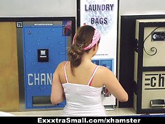 Exxxtrasmall - small teen banged in laundromat