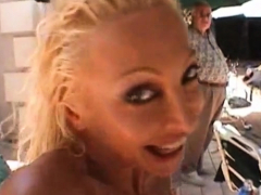 European busty blonde Tarra White masturbating
