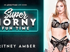 Big-boobed blonde Britney Amber is enjoying intensive masturbation