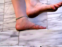Iris and Emma's messy soles and Poolside Toes