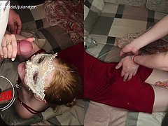 Daddy fuck stepdaughter with her boyfriend. she shoked hard dp