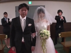 Christian Japanese wedding with the busty bride and the bride's maid fucked in church