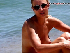 Gorgeous Women Topless Beach Voyeur - Outdoor