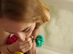 Anaal, Mooi, Grote lul, Blond, Pijpbeurt, Stel, Douche, Zuigen