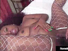 デカチン, 黒人, フェラチオ, カップル, イく瞬間, 黒人, 手コキする, ストッキング