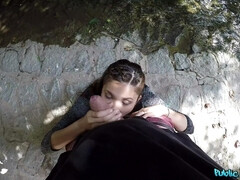 Amateur, Sucer une bite, Seins naturels, De plein air, Pov, Public