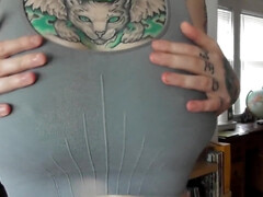 Amateur, Gros seins, Plantureuse, Face assise, Fétiche, Seins naturels, Bureau, Pov