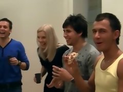 Tits are all horny cameraman needs from drunk blonde party girl