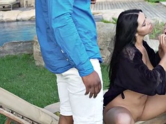 Verga grande, Tetas grandes, Negro, Ébano, Tacones, Tetas