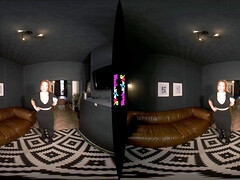 POV VR with Busty Redhead Mom in Stockings Boner Bailiff - 4k ultra hd
