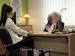 美人, 茶髪の, チェコ, 眼鏡, ハードコア, Hd, お金, オフィス