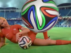 美女, デカパイ, ブロンド, 茶髪の, オマンコ, 剃毛, ソフトコア, オッパイの