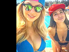 Jerkoff compete: massive breasted girls take selfies