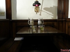 Grote kont, Grote mammen, Blond, Kut duiken, Shemale, Trio, Tieten likken