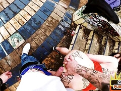 German public POV PORN inked mature made love outdoor by intercourse date