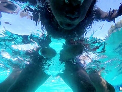 Bikini, Ébano, Sexo duro, Interracial, Al aire libre, Coño, Adolescente, Tetas