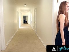 ブロンド, キス, レズビアン, なめる, 自然山雀, ティーン, 三人, オッパイの