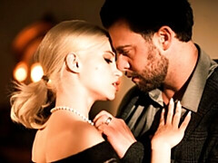 An awesome miniature blonde Kiara Cole fucked in the doggy style pose