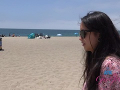 Asiático, Playa, Vestido, Peludo, Al aire libre, Pov, Fumando, Tetas