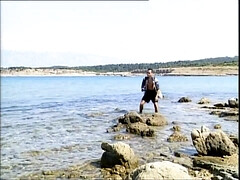 Sucer une bite, Brunette brune, Tir de sperme, Fille, Allemand, De plein air, Rétro, Rétro ancien