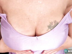 デカパイ, 巨大, オナニー, 淫乱熟女, 母, オマンコ, 一人, オッパイの