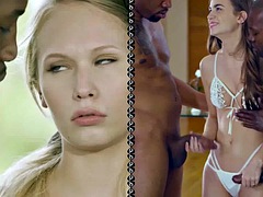素人, デカチン, ブロンド, フェラチオ, コンピレーション, 黒人, ハードコア, 淫乱熟女