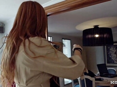 Verrückt, Spermaladung, Schwanz, Deutsch, Milf, Mutti, Realität, Rotschopf