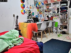 茶髪の, 大学生, カップル, 淫乱熟女, 乳首, シャワー, タイ, オッパイの