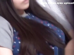 Asian teens rub pussy