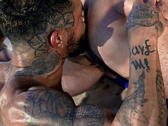 Beefy Stud Blows Load While Being Railed By Hunk - RagingStallion