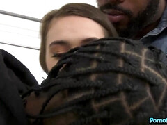 お尻, 茶髪の, バック, 黒人, ヒール, 怪物, 小柄, タトゥー