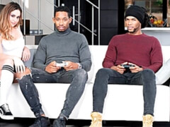 お尻, ブロンド, フェラチオ, ダブル開発, ハードコア, 異人種間, 3p男男女, 三人