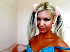 ブロンド, 指いじり, 目瞪口呆, オナニー, ピアス, ガリガリ, 一人, オッパイの