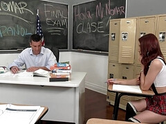 Américain, En gros plan de très près, Poilue, Hard, Léchez, Rousse roux, Professeur, Uniforme