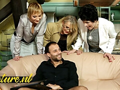 チェコ, 乱交, お婆さん, グループ, なめる, オージー, ストッキング, おもちゃ