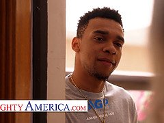 デカパイ, ブロンド, フェラチオ, 共学, Hd, 異人種間, なめる, 締まりの良い