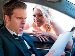 Good-looking hottie blonde Lexi Lowe is having fun with a large penis