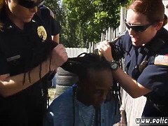 Kont, Grote lul, Dominatie, Sperma in gezicht, Likken, Politie, Roodharige vrouw, Trio