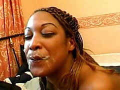 Grote mammen, Zwart, Brits, Sperma shot, Zwart, Sperma in gezicht, Groep, Feest