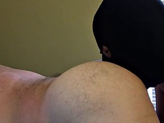 bottom guy sucking cock, eating ass and swallow cum