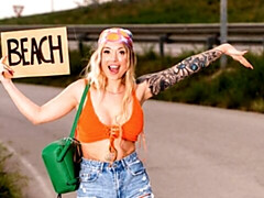 Beautiful anal session in the sideways pose with a hot blonde Misha Maver