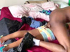 デカチン, 黒人, カップル, 中出し, イく瞬間, 黒人, ラティーナ, オーガズム