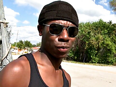 Enthousiasteling, Anaal, Zwart, Lul, Homo, Brillen, Likken, Buiten