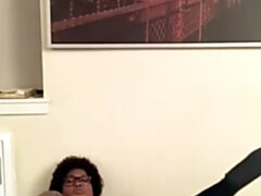 黒人, デブ, 女, Hd, オナニー, オーガズム, タトゥー, おもちゃ