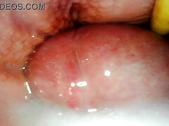 EXTRAORDINAIRE. CAMERA INWARDS HER VULVA WHILE I CRAM HER WITH JIZZ