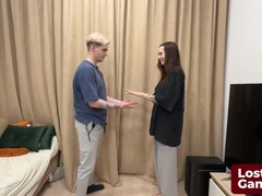 Pijpbeurt, Bruinharig, Stel, Spel, Hd, Gezichtspunt, Klap, Tiener