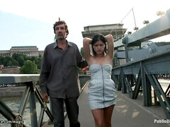 Clean-Shaven cooter European stunner drilled in public (Steve Holmes, Lucy Bell)