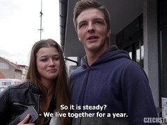 素人, お尻, フェラチオ, 茶髪の, 浮気する, チン, アウトドア, オッパイの