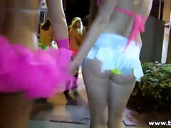 素人, グループ, オージー, パーティ, ペニスバンド, ティーン