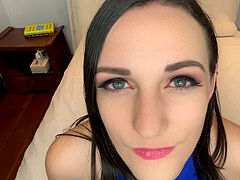 Enthousiasteling, Bruinharig, Sperma in mond, Huisgemaakt, Moeder die ik wil neuken